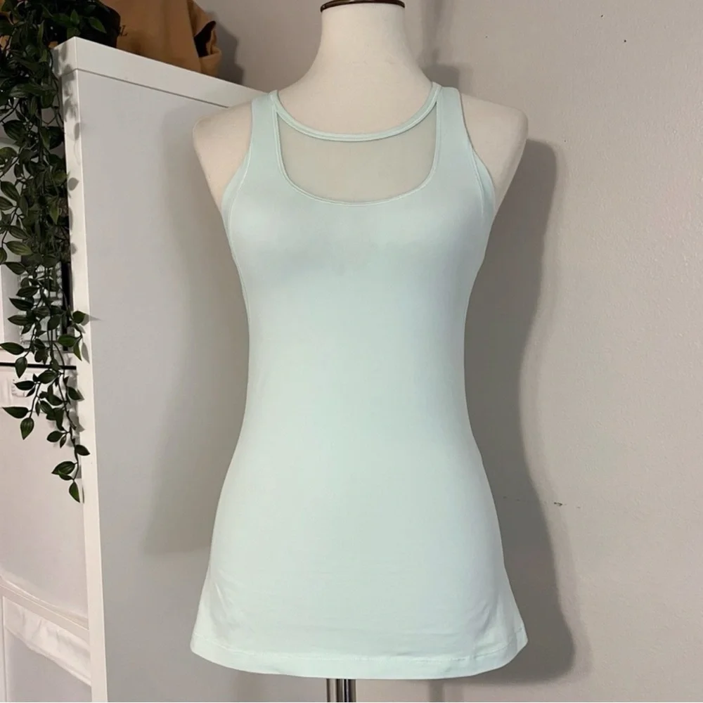 Lululemon Mesh With Me Tank Sea‎ Mist